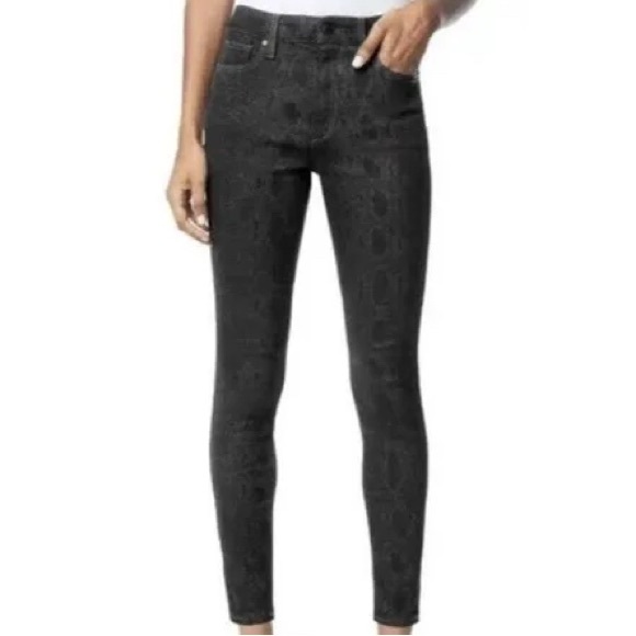 JOES JEANS BLACK SKINNY ANKLE CROCODILE  SIZE 25 DENIM JEANS - Picture 1 of 8